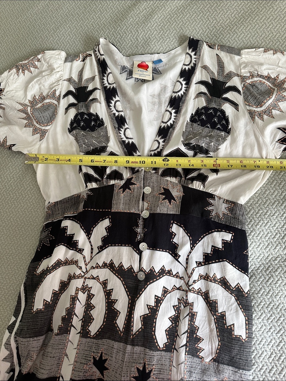 Rio x Anthropologie Sun Palm Tree Tropical Puff-Sleeve
Jumpsuit size XL - Picture 7 of 14